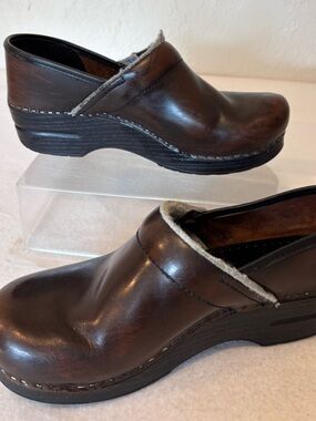 Dansko Brown Leather Clogs Mules‎ EU 39 US 8.5-9 Slip On Shoes